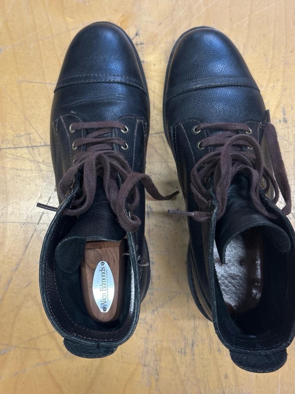 Men's Black Leather Lace-Up Boots - Allen Edmonds